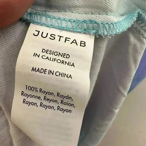 JustFab Rayon Tiered Maxi Dress Lightweight Fairy Flowy Purple Blue XL NWT - Picture 10 of 11